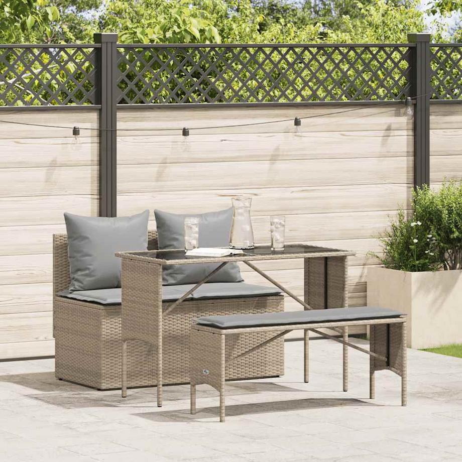 VidaXL Garten essgruppe poly-rattan  
