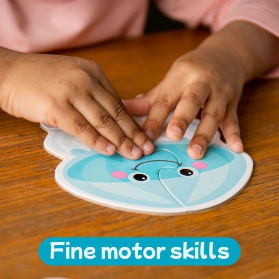 Montessori  Puzzle Montessori – Animaux marins (multicolore, Petit, à partir de 1 an) 