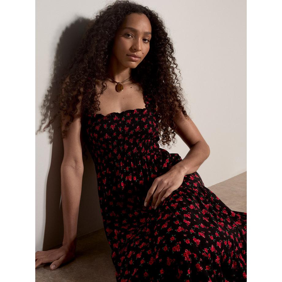 APRICOT Abito midi smockato floreale  