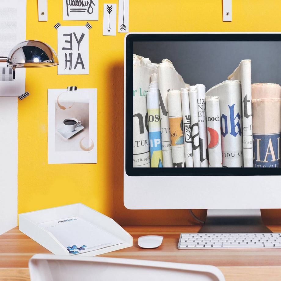 B2X  Dokumentenhalter in Bambusweiß 