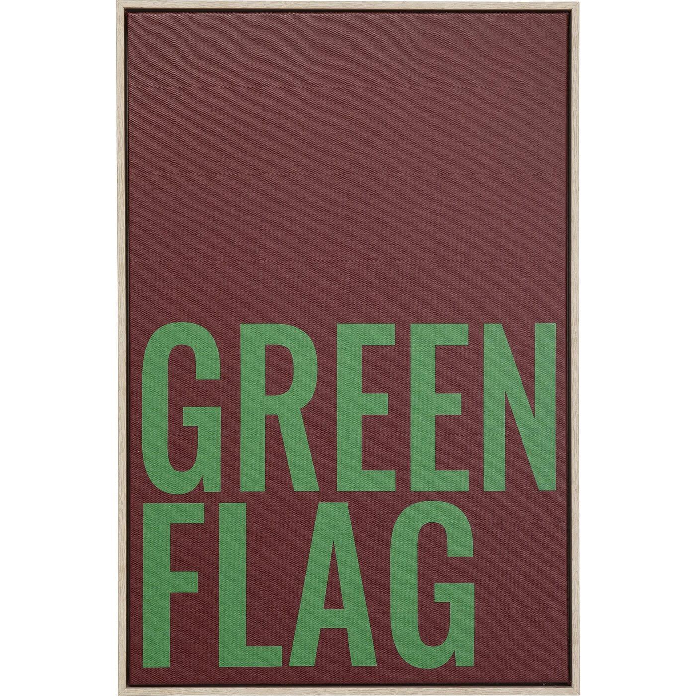 KARE Design Quadro incorniciato Bandiera Verde 40x60  