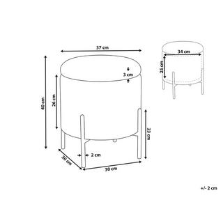 Beliani Pouf contenitore en Velluto Scandinavo WENONA  