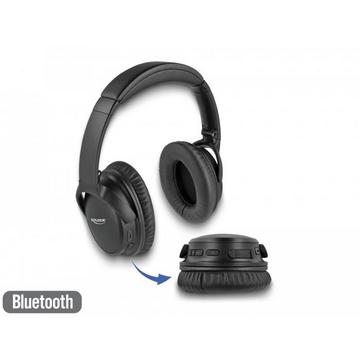 DeLOCK 27181 écouteur/casque Avec fil &sans fil Arceau Appels/Musique Micro-USB Bluetooth Noir