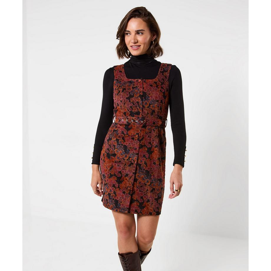 Joe Browns Robe Chasuble en Velours Côtelé Fleurie Jours d'Automne  