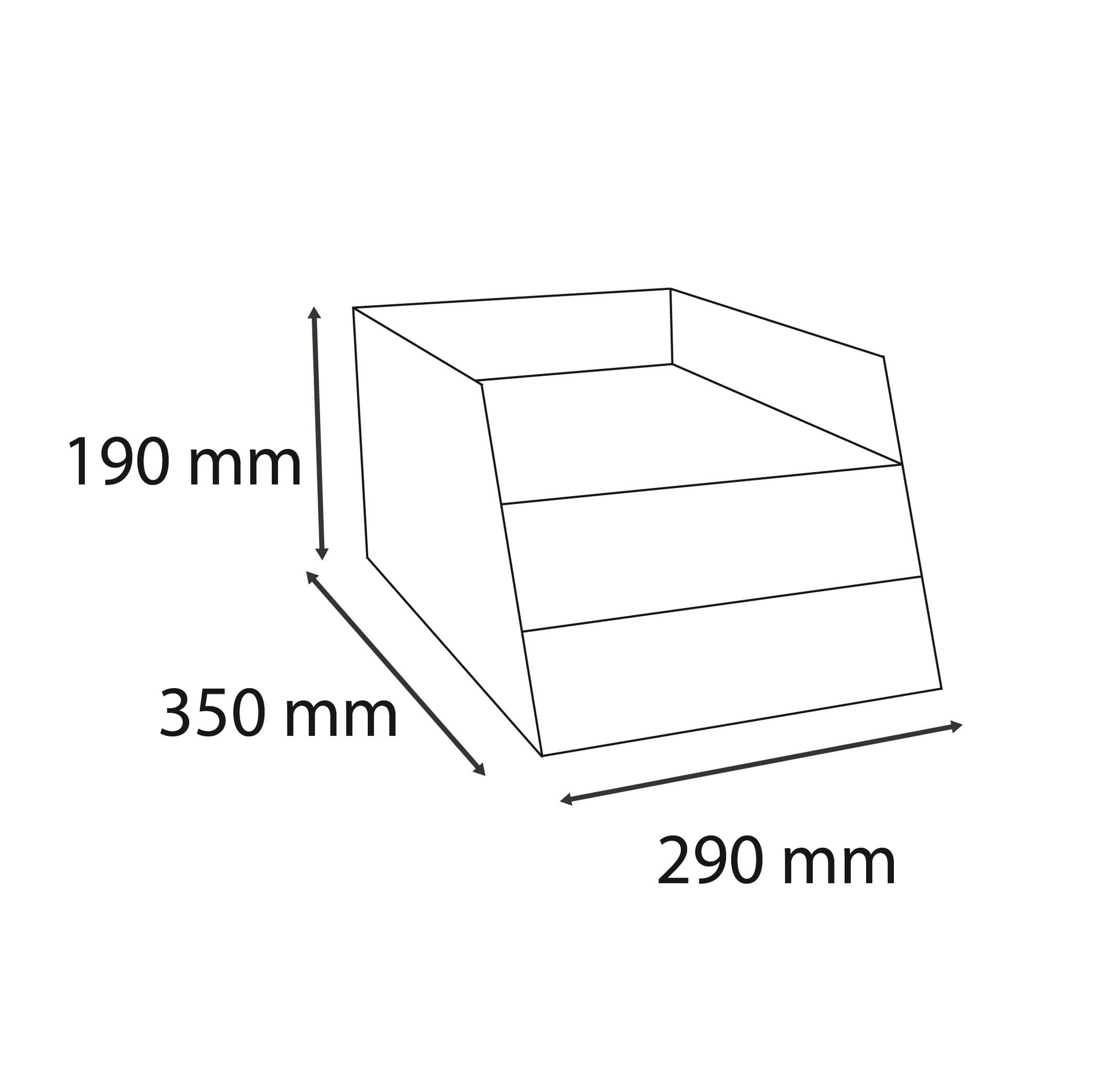 Exacompta Briefablage mit 3 Ebenen aus Karton, 350x290x190mm, Serie Teksto - x 4  