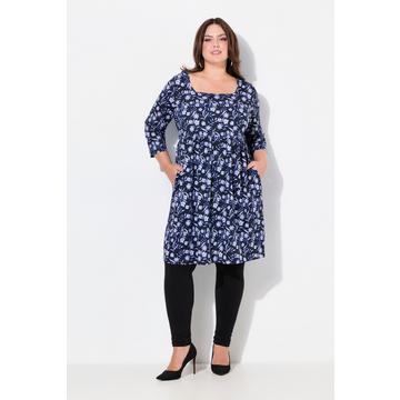 Longshirt, Paisley, A-Linie, Carree-Ausschnitt, 3/4-Arm