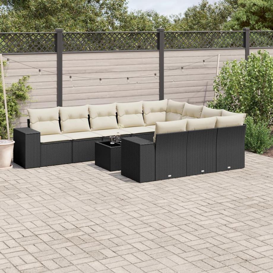 VidaXL Ensemble de canapés de jardin rotin synthétique  