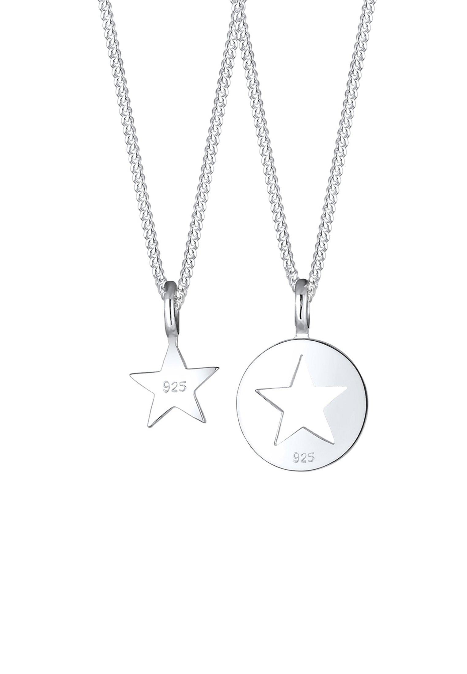 Elli  Collier Femmes Ensemble Étoile Cut-Out Pendentif Mère Enfants 