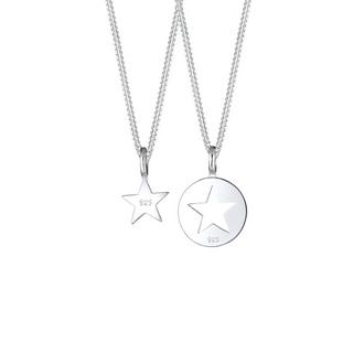 Elli  Collier Femmes Ensemble Étoile Cut-Out Pendentif Mère Enfants 