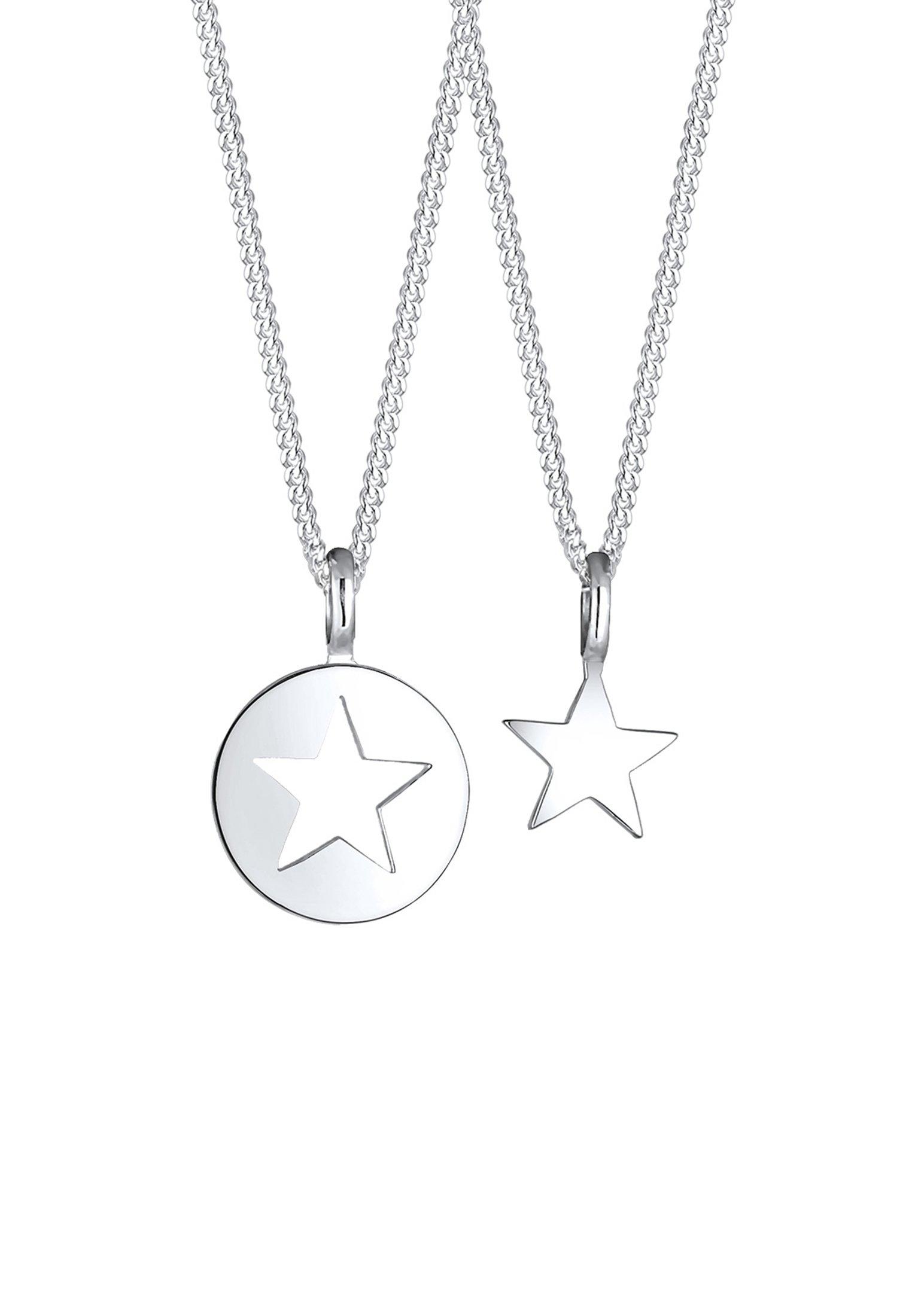 Elli  Collier Femmes Ensemble Étoile Cut-Out Pendentif Mère Enfants 