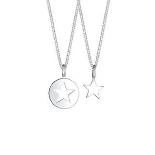 Elli  Collier Femmes Ensemble Étoile Cut-Out Pendentif Mère Enfants 