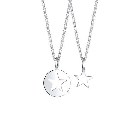 Elli  Collier Femmes Ensemble Étoile Cut-Out Pendentif Mère Enfants 