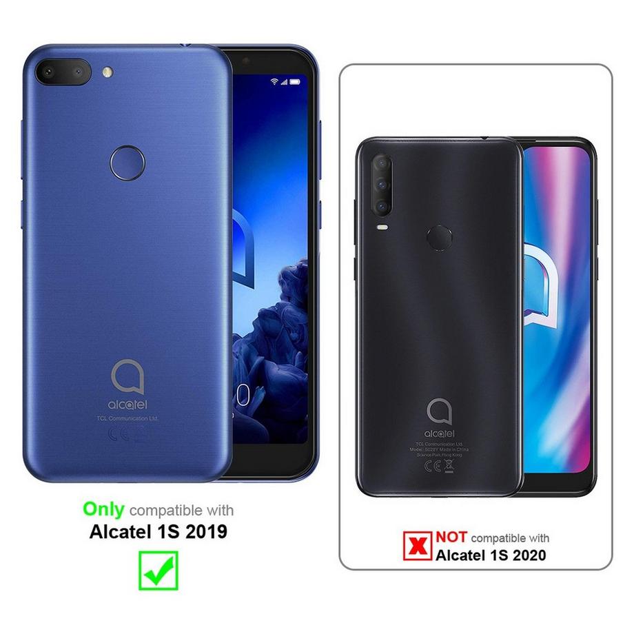 Cadorabo  Housse compatible avec Alcatel 1S 2019 - Coque de protection avec fermeture magnétique, fonction de support et compartiment pour carte 