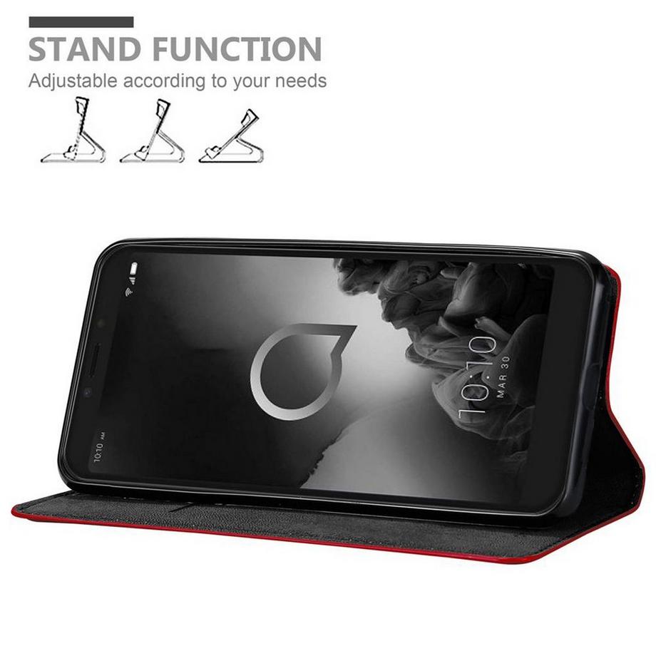 Cadorabo  Housse compatible avec Alcatel 1S 2019 - Coque de protection avec fermeture magnétique, fonction de support et compartiment pour carte 