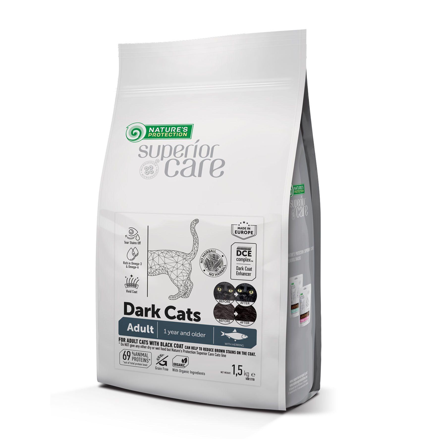 Nature's Protection Superior Care  Dark Cats Aringa adulta senza cereali 