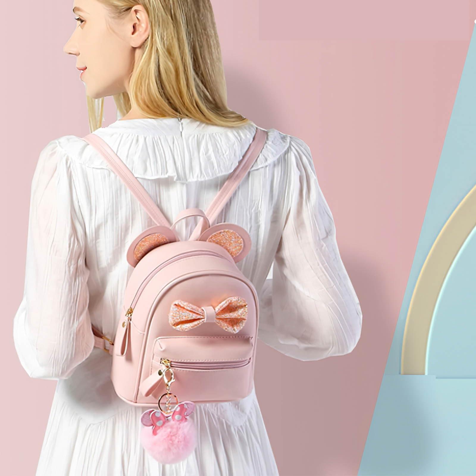 Only-bags.store Niedlicher Fliege Mini Leichter Rucksack mit Schlüsselanhänger Daypack  