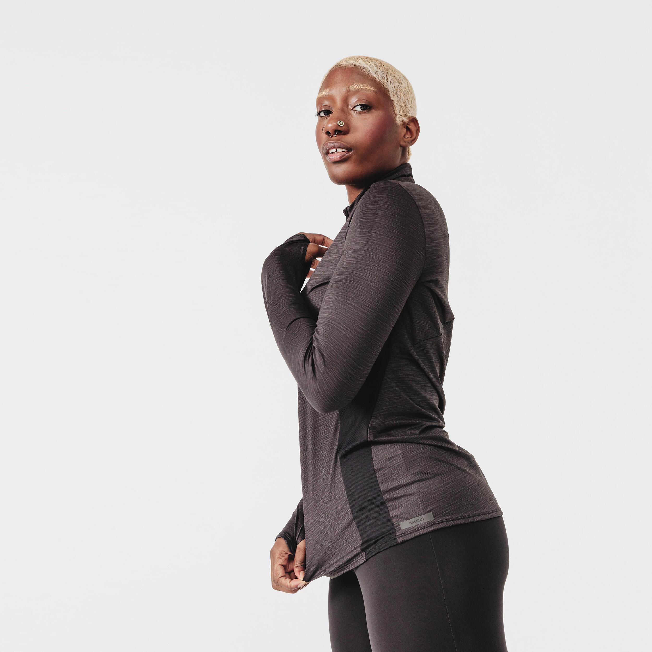 KALENJI  Maglia maniche lunghe donna traspirante - Run 500 Dry sintetico 