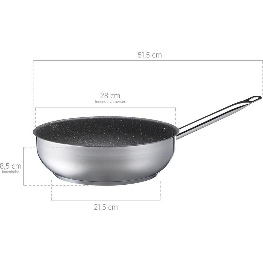 Mäser Poêle à frire  PROFESSIONAL GR à bord haut  