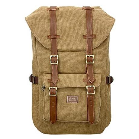 Only-bags.store Vintage Rucksack  Schön Baumwolle Daypack mit Laptopfach für 14 Zoll Notebook für Schule, Uni  