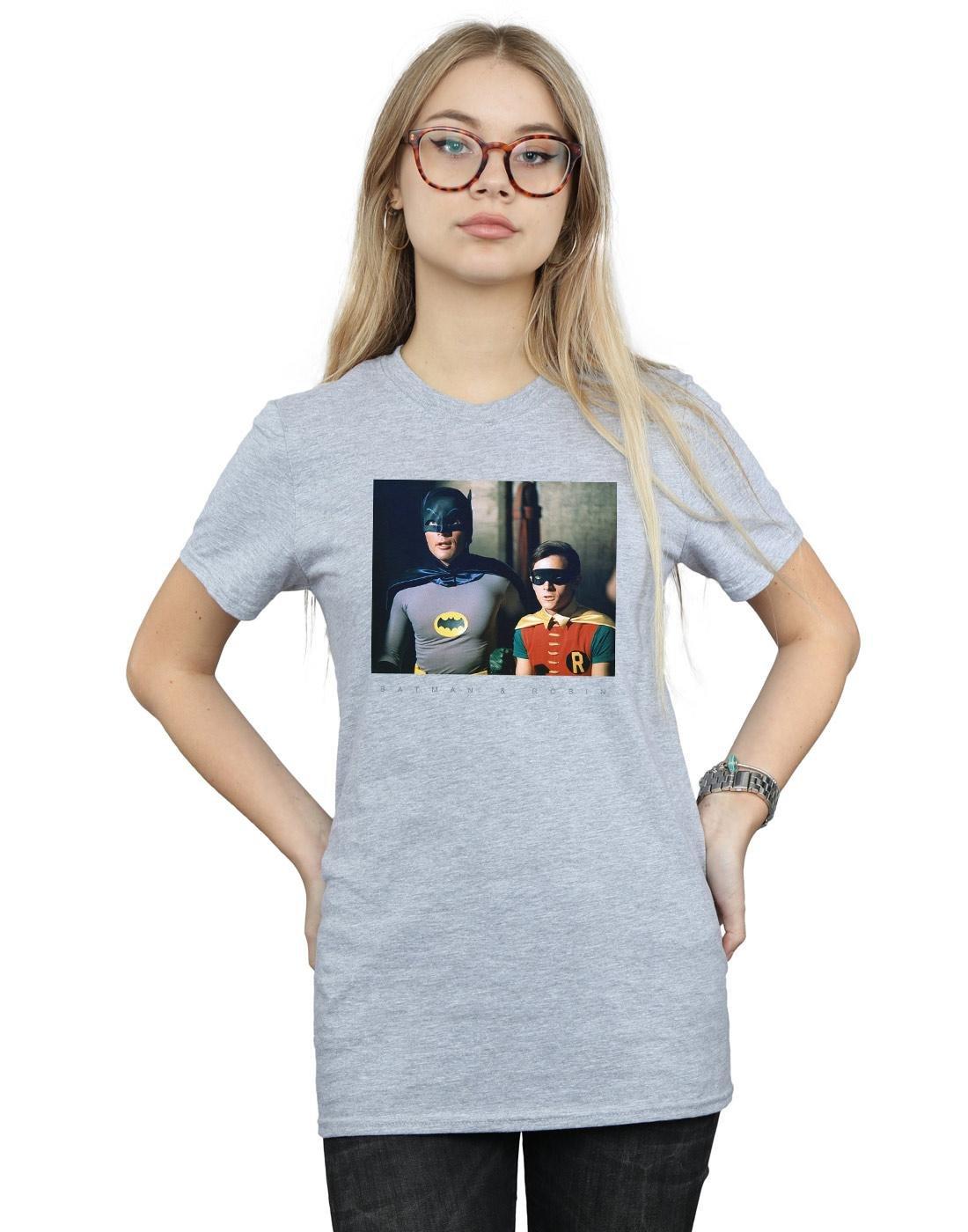 DC COMICS  Tshirt BATMAN TV SERIES DYNAMIC DUO PHOTOGRAPH 