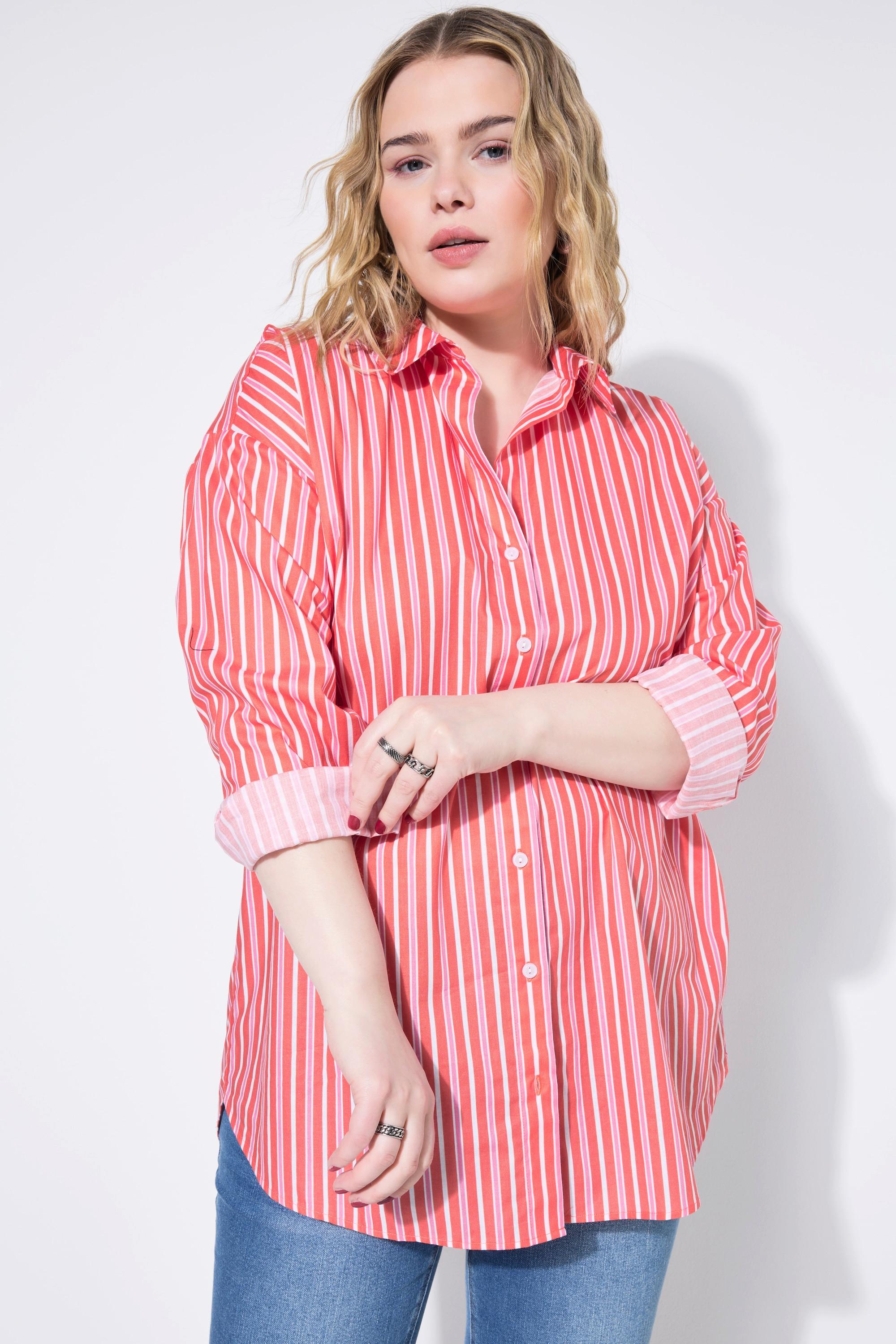 Studio Untold Oversized gestreifte Hemdbluse  