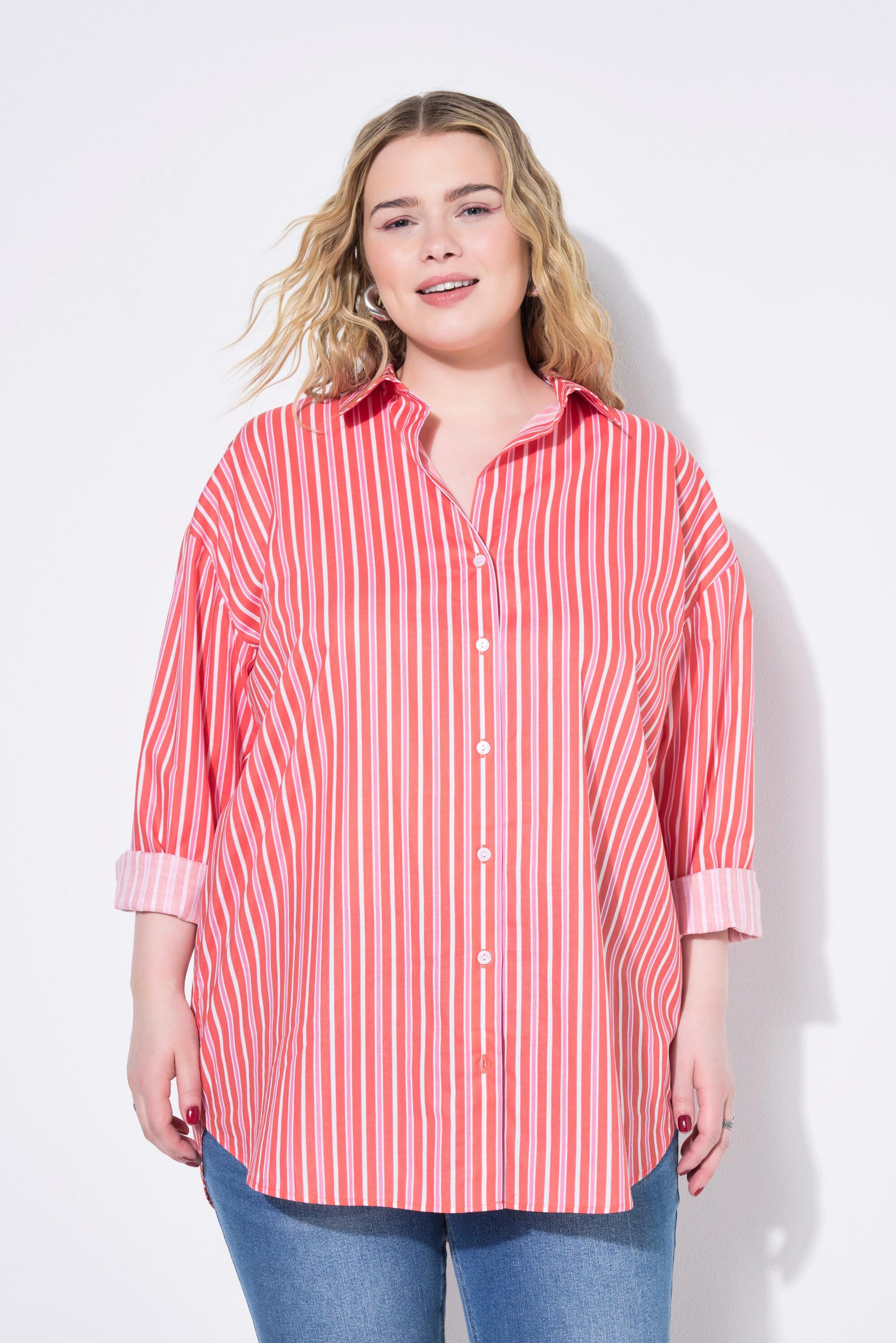 Studio Untold Oversized gestreifte Hemdbluse  