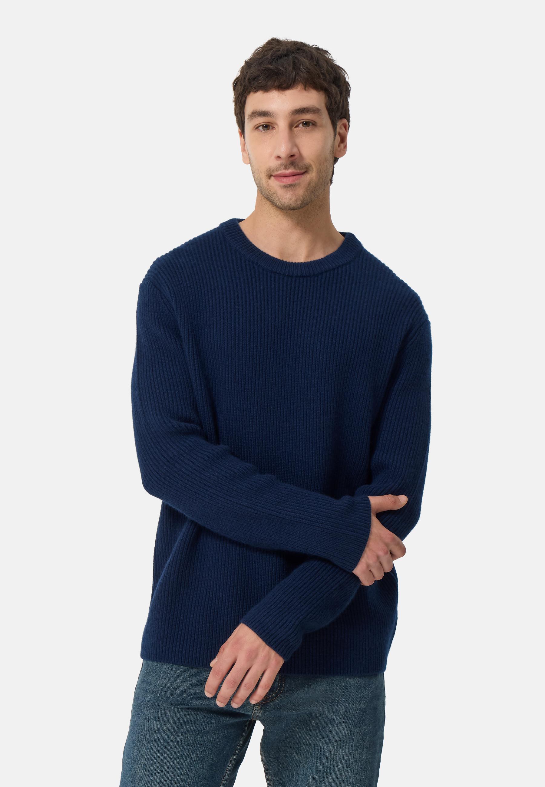 CASH-MERE.CH  Grobgestrickter Wolle Kaschmir Rundhals Pullover 