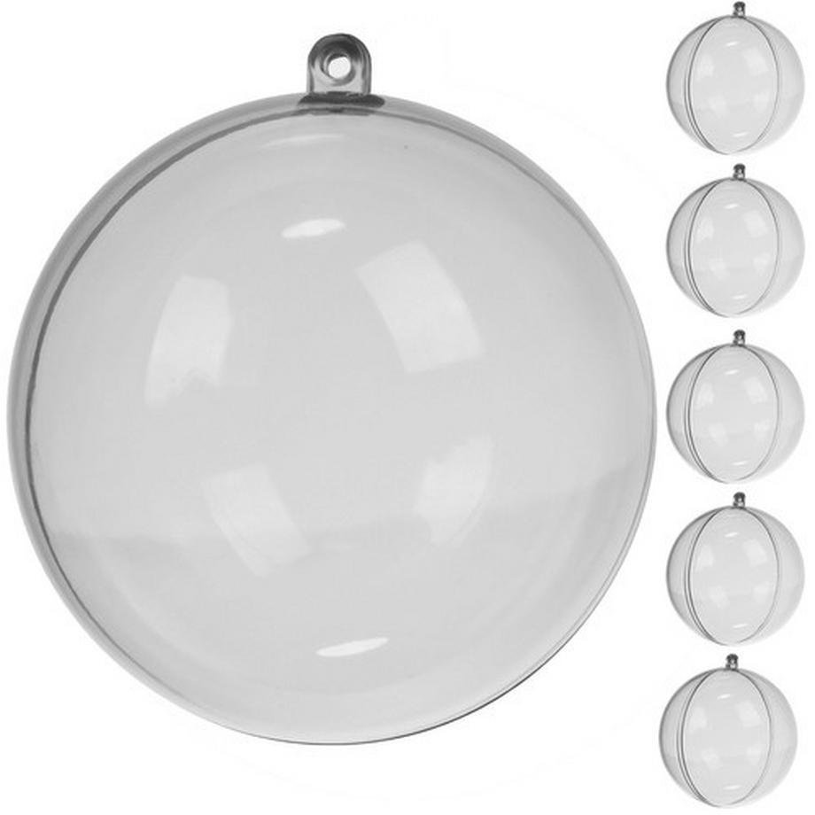 Ruhhy  Transparente Kugeln 10 cm – 5er-Set Ruhhy 22276 