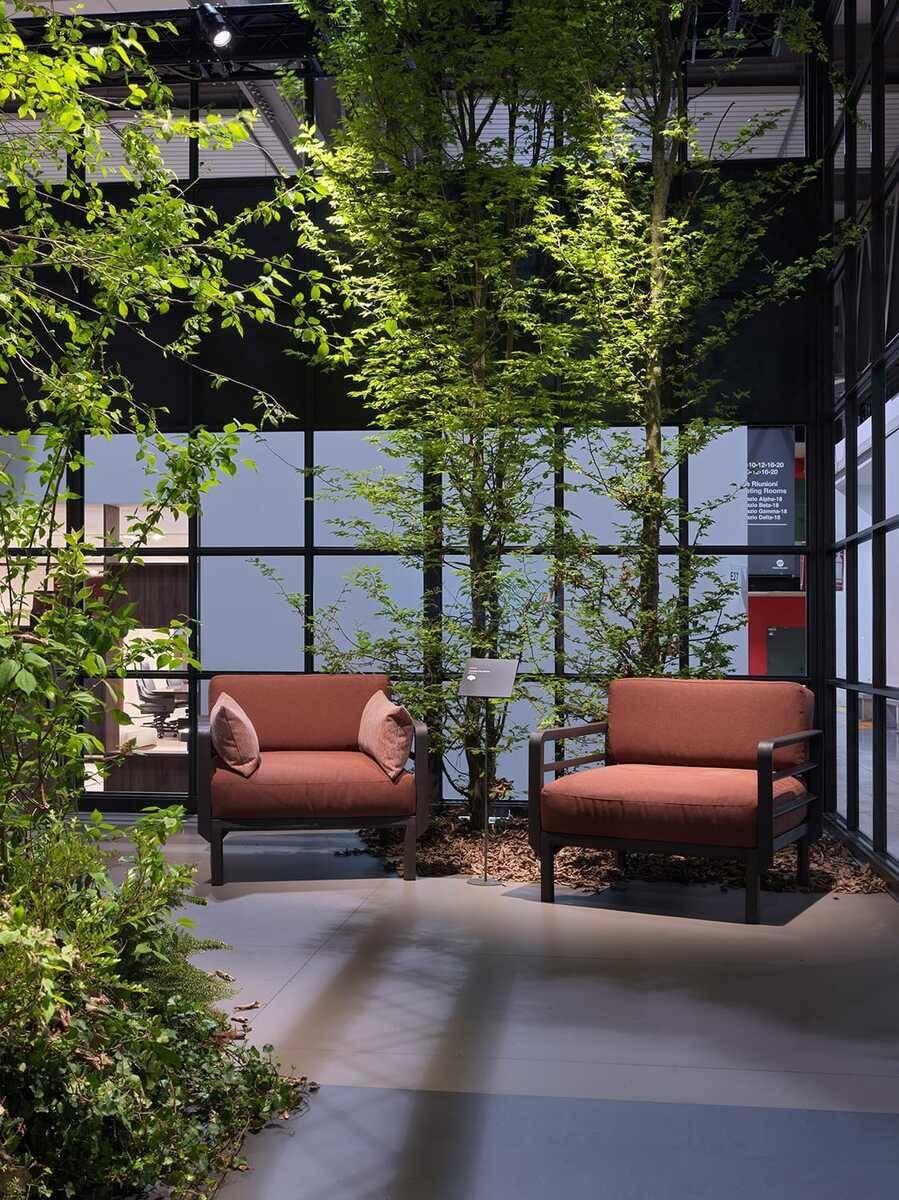 NARDI outdoor Fauteuil de jardin Maximo marron rouge  
