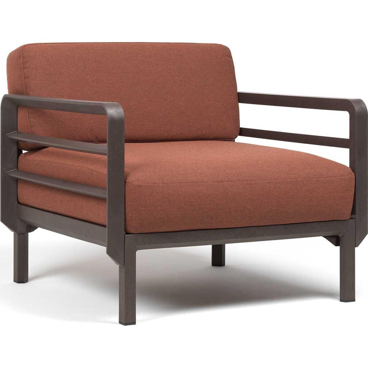 NARDI outdoor Fauteuil de jardin Maximo marron rouge  