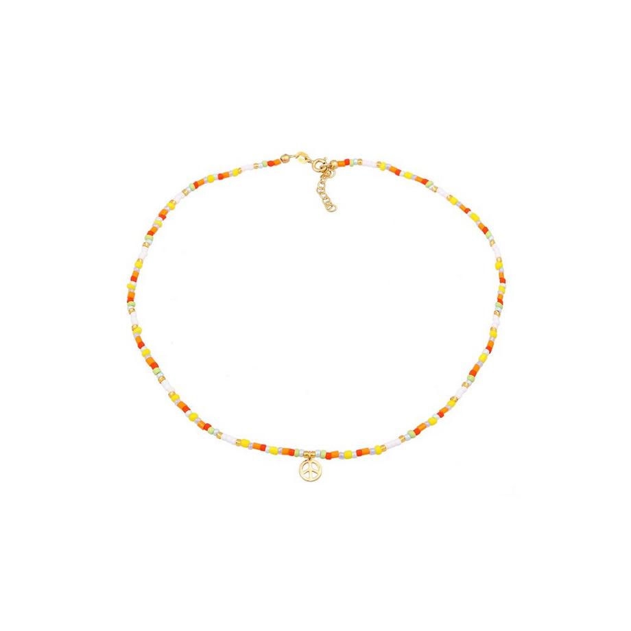 Elli  Halskette Choker Piece Glas Beads Boho Style 