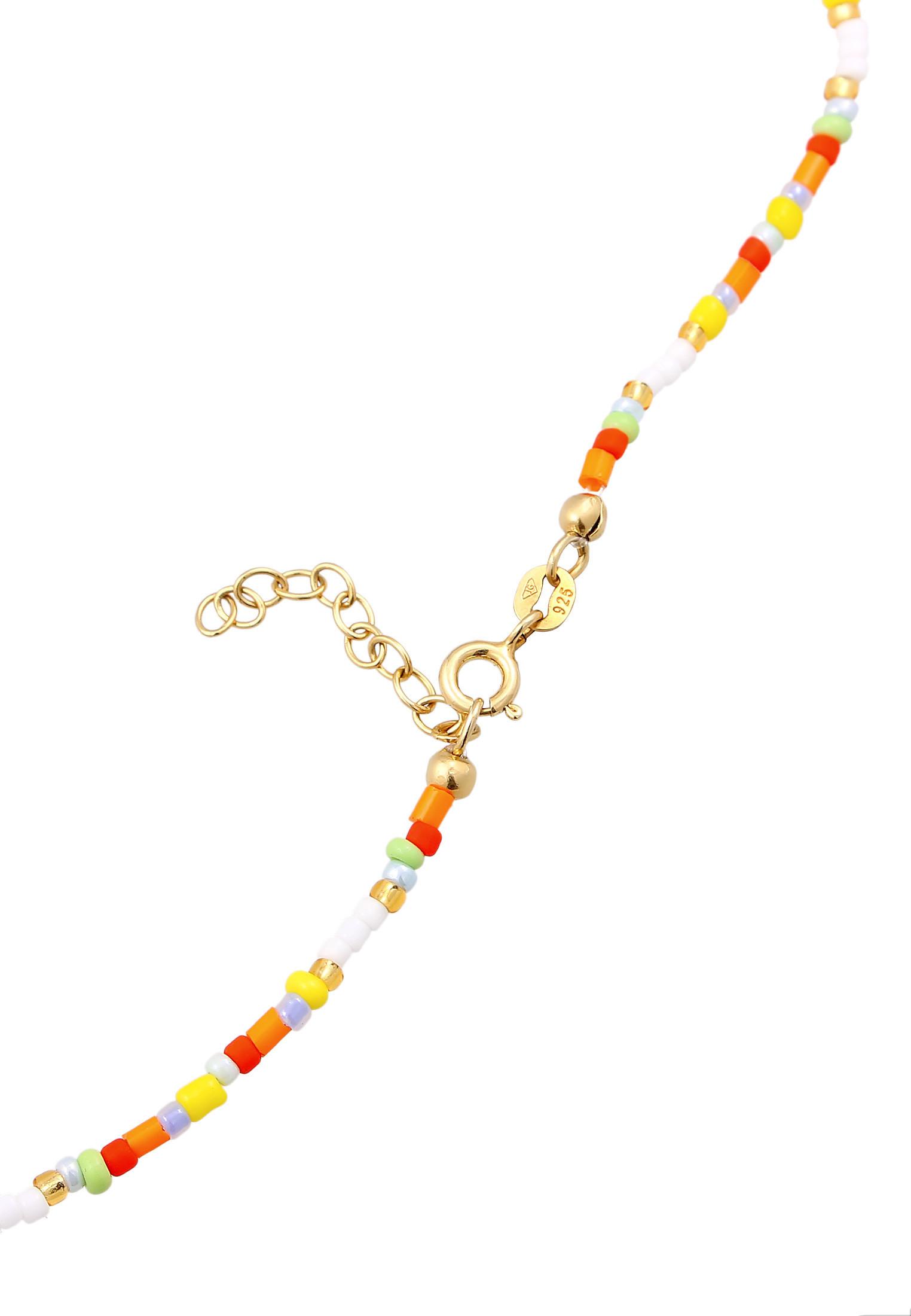 Elli  Halskette Choker Piece Glas Beads Boho Style 