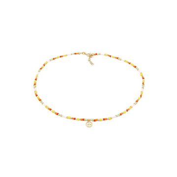 Collier Femmes Choker Peace Pendentif Beads Boho