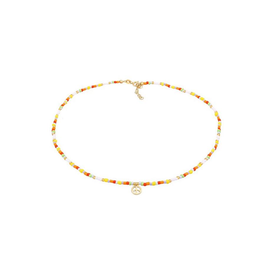 Collier Femmes Choker Peace Pendentif Beads Boho