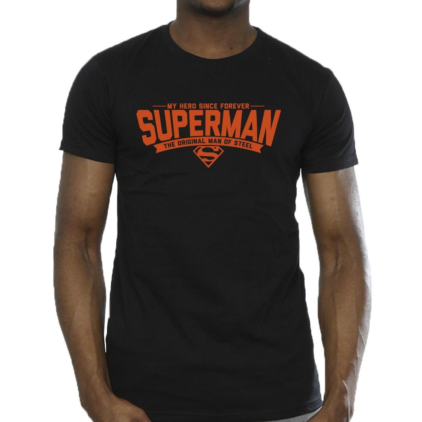 DC COMICS Superman My Hero Since Forever T-Shirt Stampata  