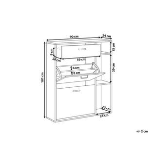 Beliani Schuhschrank aus Faserplatte Skandinavisch MACKAY  