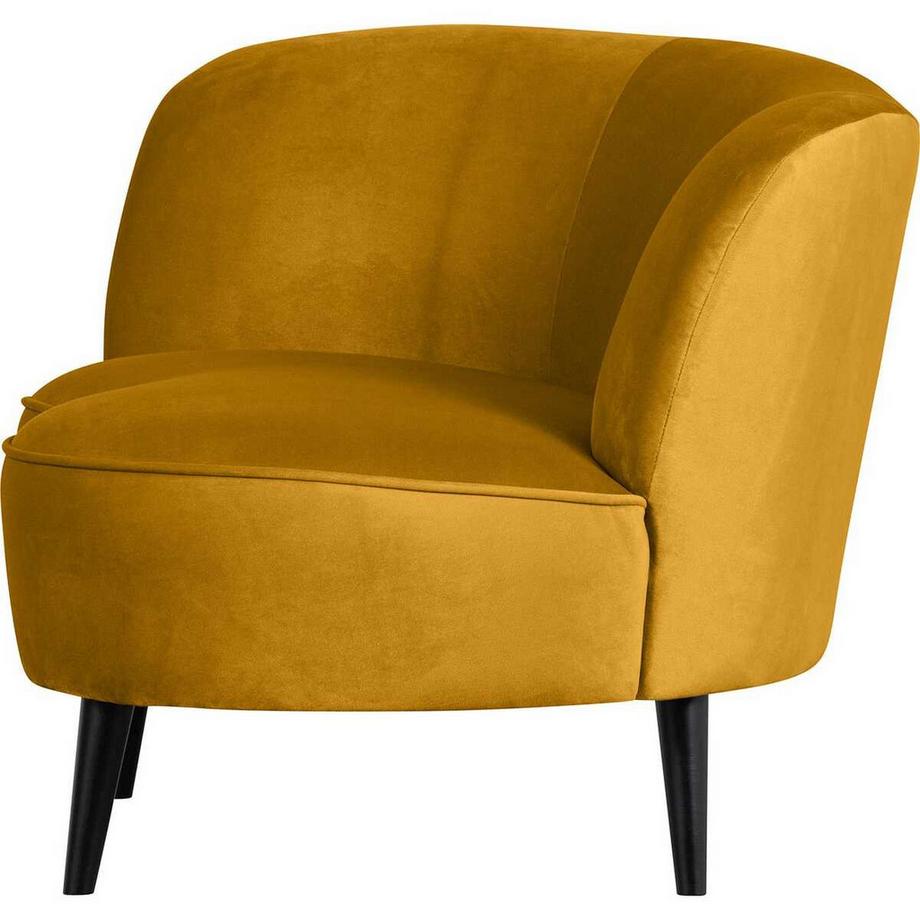 mutoni Fauteuil lounge Sara gauche Velvet ocre  