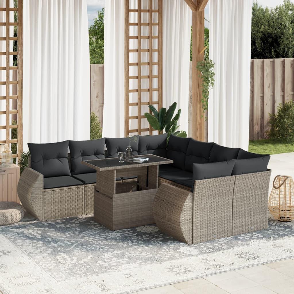 VidaXL set divano da giardino Polirattan  