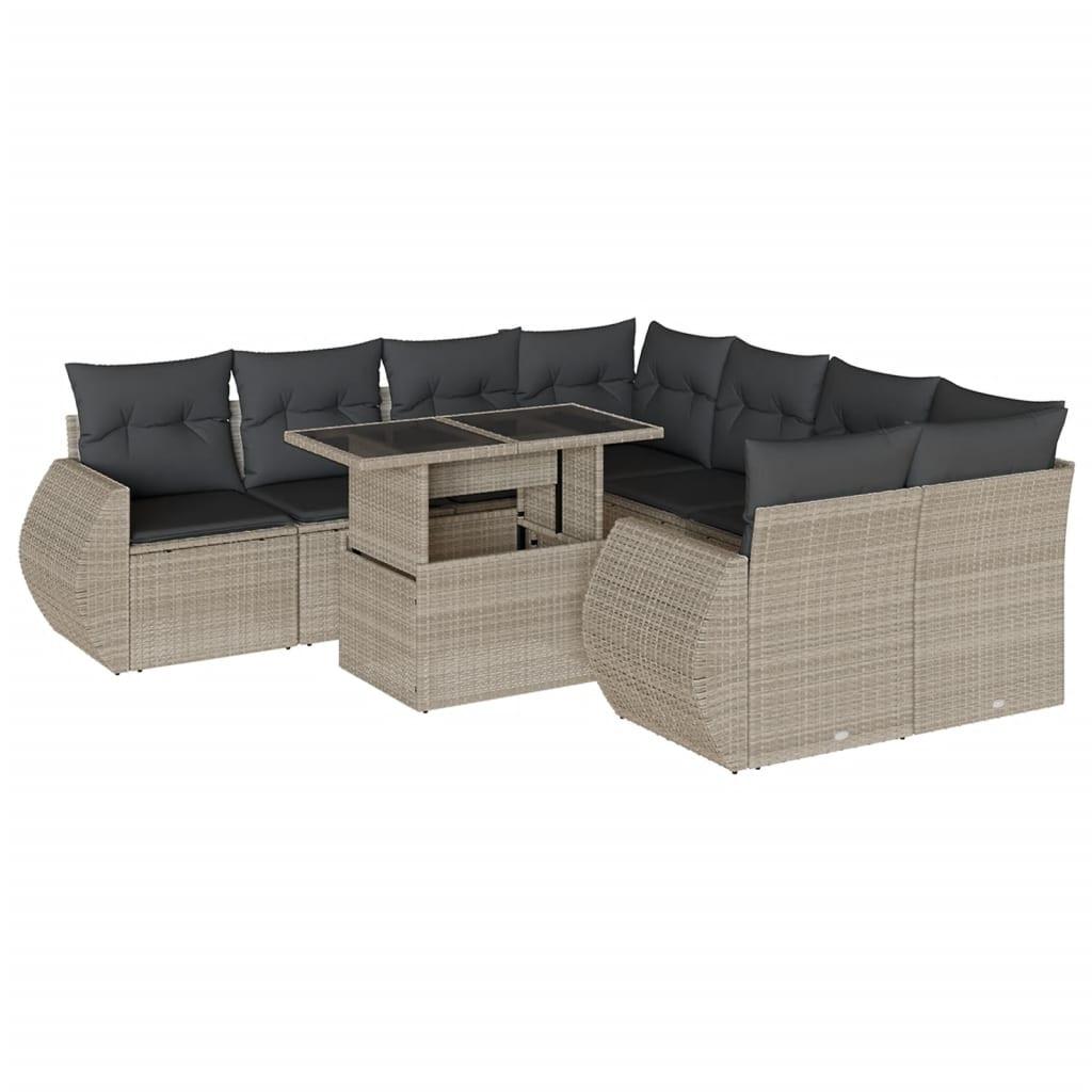 VidaXL set divano da giardino Polirattan  