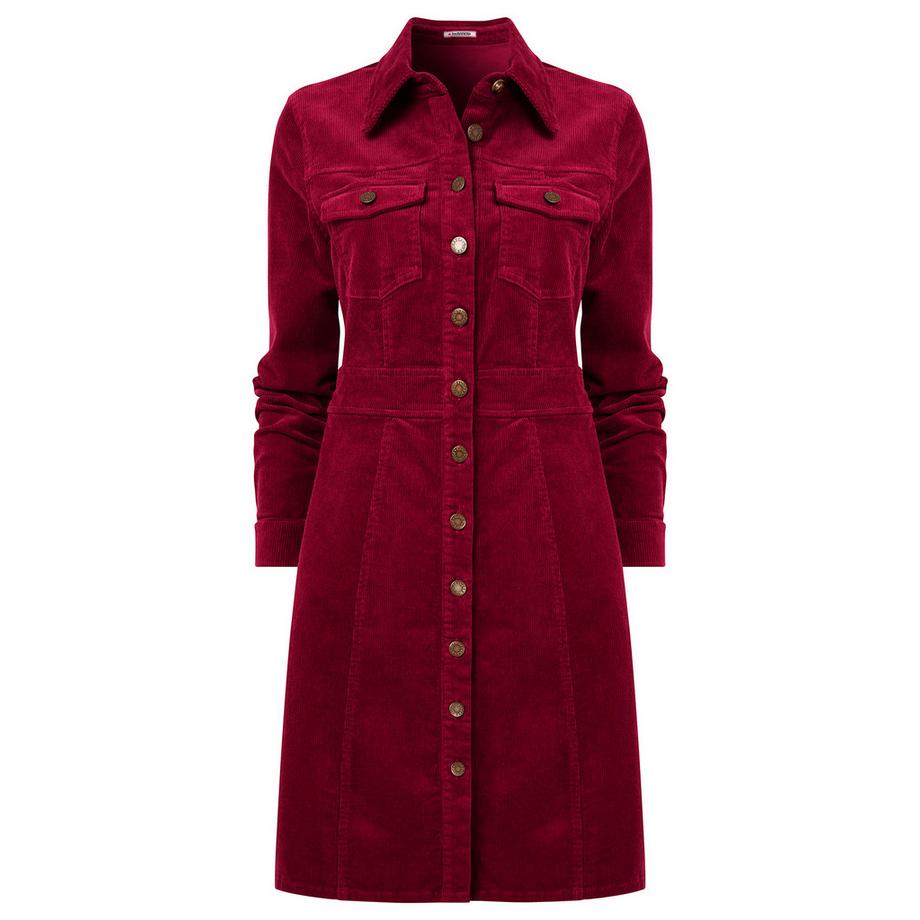 Joe Browns Robe Chemise Rétro en Velours Côtelé à Manches Longues  