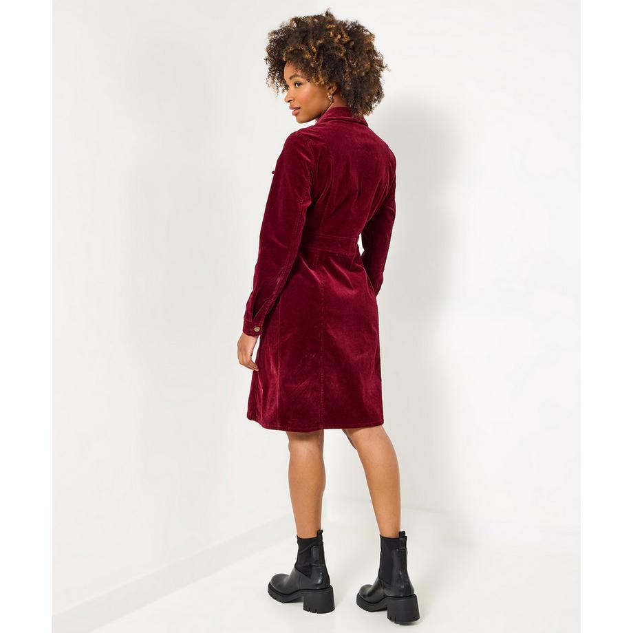 Joe Browns Robe Chemise Rétro en Velours Côtelé à Manches Longues  