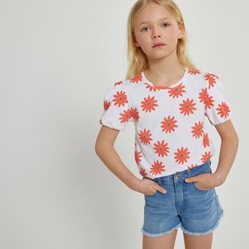 T-shirt col rond imprimé floral