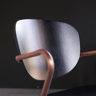 Tikamoon Stuhl aus Eiche und Metall copper Ada  