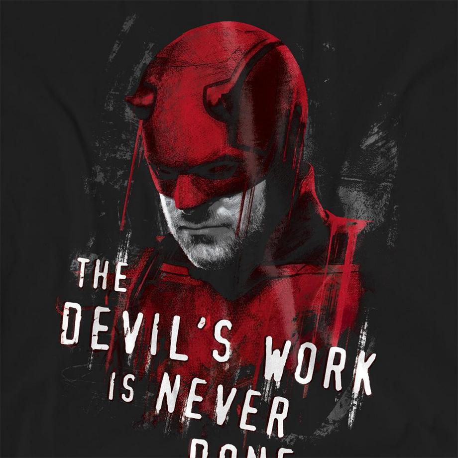 Daredevil  T-ShirtBorn Again The Devil´s Work Is Never Done 