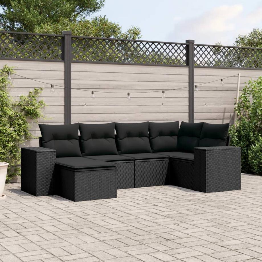 VidaXL set divano da giardino Polirattan  