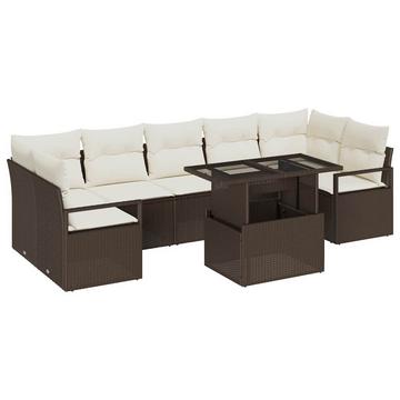 Gartensofa-set poly-rattan