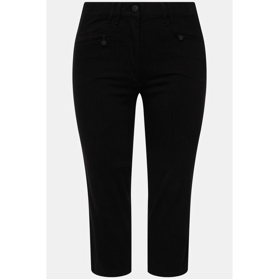 Ulla Popken Mony Pantalon Longueur Mollet Stretch Poches Zippées  