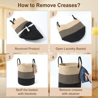 Alopini Gewebter Baumwollwäschekorbgewebter Baumwollwäschekorb  