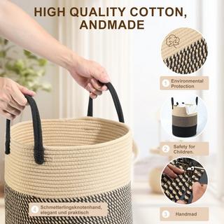 Alopini Gewebter Baumwollwäschekorbgewebter Baumwollwäschekorb  