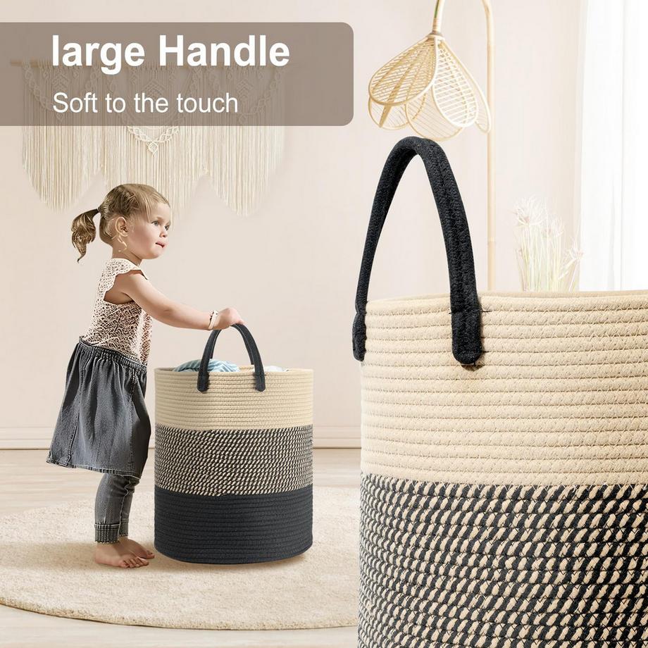 Alopini Gewebter Baumwollwäschekorbgewebter Baumwollwäschekorb  